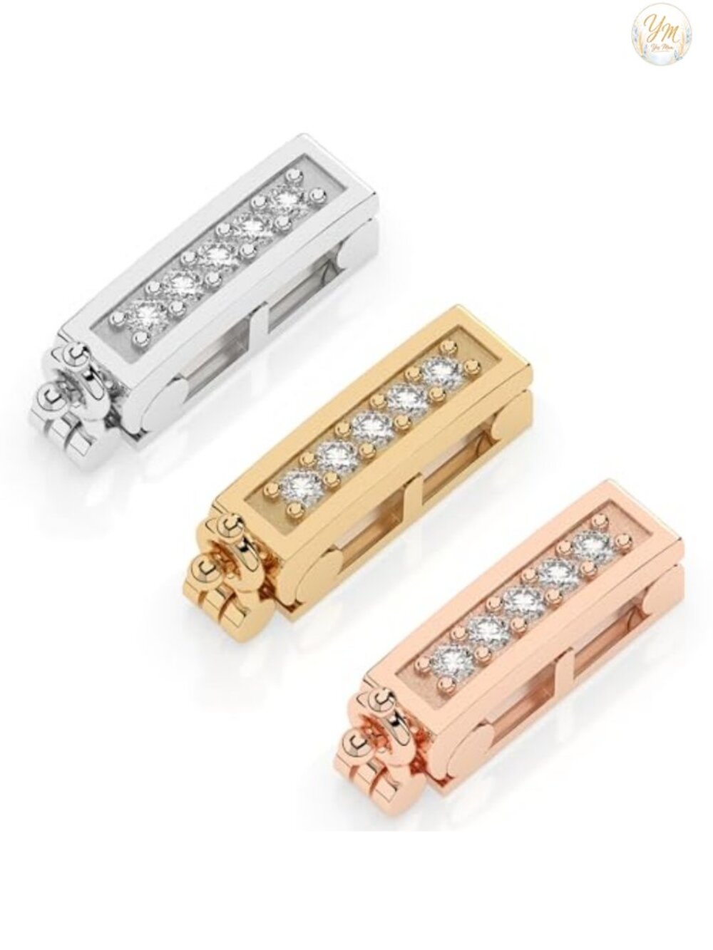 Set of 3 Necklace Shorteners, Plated Brass Clasps for Thin Chains